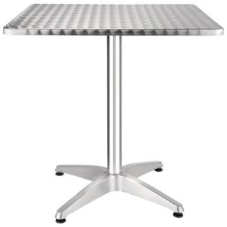 Bolero Quadratischer Bistrotisch Edelstahl 1 Bein 70Cm