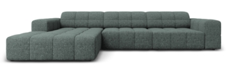 Micadoni Ecksofa Jennifer 4-Sitzer Links Chenille Petrol