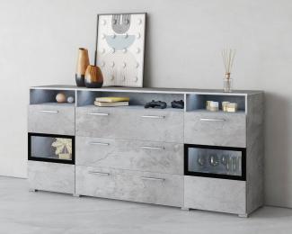 INOSIGN Sideboard Sarah mix, Breite 182 cm, Türen mit Glaseinsatz