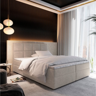 Masseno Boxbett LENA 140x200 cm mit Bonell Matratze und Topper