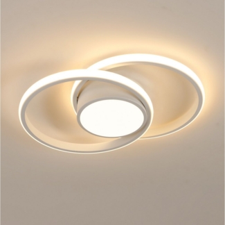 Goeco LED Deckenleuchte LED Energiesparlampe, runde Lampe, 40*28,5cm 42W 6500/3000K, Integrierte LED-Beleuchtung, Warmes Licht