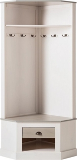 loft24 Kompaktgarderobe Tommy Garderobe, Dielenmöbel, Kiefer, Landhausstil, 6 Kleiderhaken