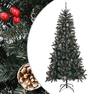 vidaXL Künstlicher Weihnachtsbaum mit Ständer Grün 240 cm PVC 345182