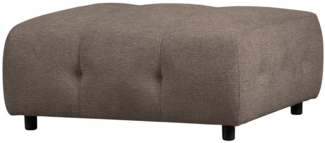 Hocker Louis aus Chenille, Braun