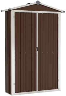 vidaXL Geräteschuppen Braun 116x45x175 cm Verzinkter Stahl 46304