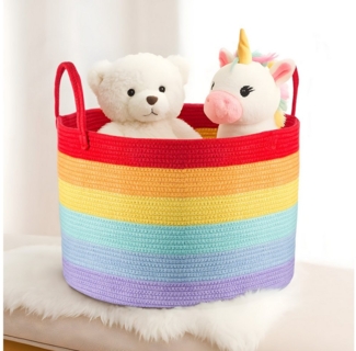 Youyijia Wäschekorb Geflochtener Wäschekorb Aufbewahrungskorb Wäschekörbe Wohnzimmer