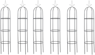 CLP Rosensäule Romantika V2,schwarz 6er Set
