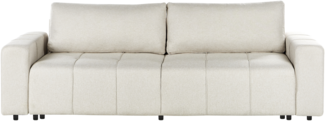 3-Sitzer Schlafsofa Stoff hellbeige mit Stauraum INNVIK