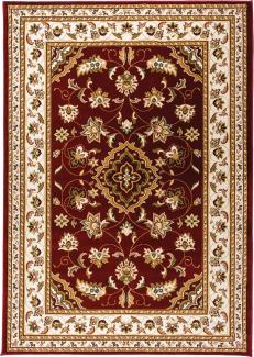 Kadima Design Traditioneller Teppich in Trendfarben "Glazert". Farbe: Rot, 200x290 cm