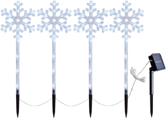 Solarbetriebene Lichterkette für Weihnachtsdekorationen, 1-5-teilige Schneeflocken-Lichterkette
