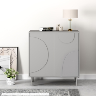 Sideboard Holea mit 2 Türen 75 x 70 x 34 cm Grau [en. casa]