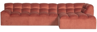 Ecksofa Allure aus Samt Rechts, Blush