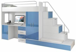 Hochbetten Etagenbett Blau Kinderzimmer Betten Etagen Blau Bett Neu Hochbett