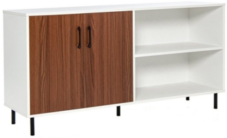 COSTWAY Sideboard, mit Schrank und 2 offenen Fächern,Holz,148 x 40 x 75 cm
