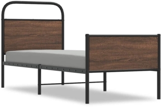 vidaXL Bettgestell ohne Matratze 80x200 cm Braun Eichen-Optik 4100491