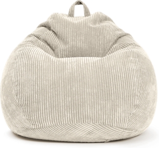 Green Bean® Indoor Sitzsack waschbar, EPS-Perlen Füllung / Cordstoff beige, 90x110 cm