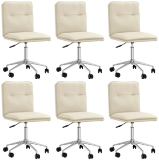 vidaXL Esszimmerstühle 6 Stk. Creme Kunstleder 3315712