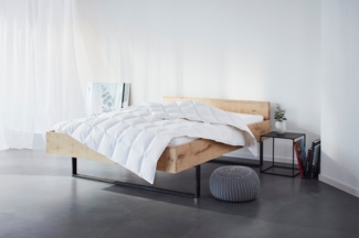 my home Daunenbettdecke Kyam, Bettdecke für Sommer oder Winter, Füllung: 90% Daunen, 10% Federn, Bezug: 100% Baumwolle, Bettdecke 135x200, 155x220 cm und weiteren Größen erhältlich