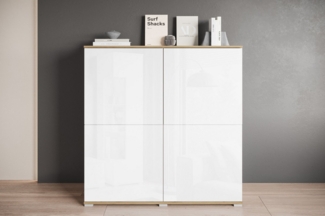 INOSIGN Highboard Kenia, moderne grifflose Hochkommode mit 4 Türen, Breite 120 cm (1 St), Push-to-Open-Fronten, höhenverstellbaren Einlegeböden