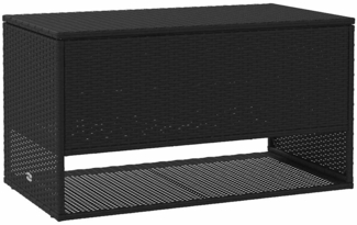 vidaXL Outdoor-Kissenbox Schwarz 100x55x55,5 cm Poly Rattan 4104141