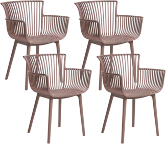 Gartenstuhl 4er Set PESARO Braun