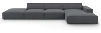 Micadoni 5-Sitzer Ecksofa Jodie Dark Grey