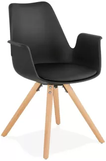 Kokoon Design Sessel Skanor Schwarz und Natur