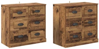 vidaXL Sideboards 2 pcs Altholz 70 x 35,5 x 67,5 cm Holzwerkstoff 3402665