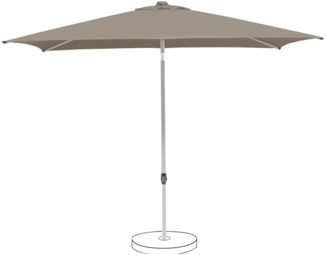 Suncomfort by Glatz Sonnenschirm / Mittelmastschirm "Pop Up 250 x 200", light taupe, 250 x 200 cm