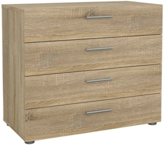 Dmora Kommode Arwen, Mehrzweckkommode, Schlafzimmerkommode, Schrank mit Schubladen, 80x40 h68 cm, Eiche