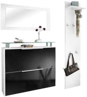 borchardt Möbel Garderoben-Set Rena 2, (3-tlg), mit Glasablage