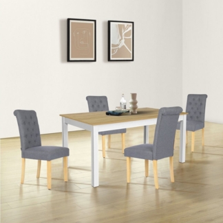 Home affaire Esszimmerstuhl Liao, TOPSELLER!, OTTOs Choice, 2er-Set (Set), pflegeleichter Webstoff Bezug, Knopfheftung, Sitzhöhe ca. 51 cm