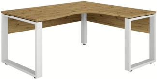 Maja Möbel Schreibtisch Tischbeine 3er Set, Metall, Superfest, formschön, DIY weiß o. grau (1 Tisch), Eckschreibtisch