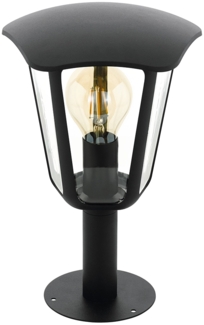 Sockelleuchte, Laterne, schwarz, Aluguss, H 33,5 cm