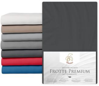 Premium Boxspring Bettlaken Frotte 160x200 Anthrazit