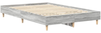 vidaXL Bettgestell Grau Sonoma 120 x 190 cm Holzwerkstoff 861080