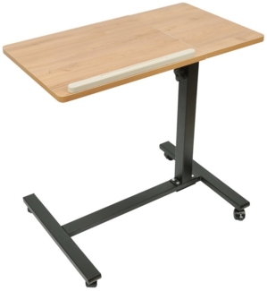 JEOBEST Laptoptisch Beistelltisch Mit Rollen, C-förmiger Couchtisch mit Holzplatte, (1-St) 0-360° neigbar, 360° Rollen & einfacher Montage
