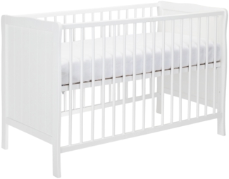 Europe Baby Sarah Babyzimmer Weiß | Bett 60x120 cm + Kommode
