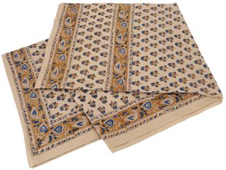 Guru-Shop Tagesdecke Blockdruck Tagesdecke, Bett & Sofaüberwurf,..