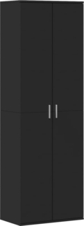 vidaXL Highboard Schwarz 60x35x180 cm Holzwerkstoff 3276666