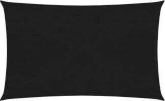 Sonnensegel 160 g/m² Schwarz 4x6 m HDPE