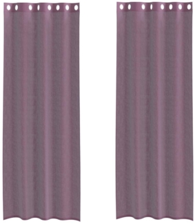 vidaXL Voile Vorhänge mit Ösen 2 Stk. Lila 140x260 cm 4102105