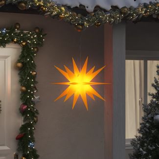 vidaXL LED-Weihnachtsstern Faltbar Gelb 57 cm 356189