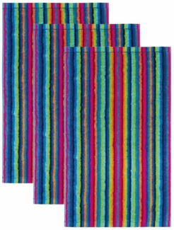 Cawö Gästehandtücher Unisex Gästetuch 3er Pack Baumwolle, Frottier (Packung, 3-St)