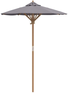 vidaXL Garten-Sonnenschirm Dunkelgrau Ø 270 x 260 cm Bambus 4108084