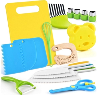 LA CUTE Kinderkochmesser Montessori Kindermesser-Set – sicheres Schneiden für Kinder, Sicheres Kindermesser-Set mit rutschfestem Griff