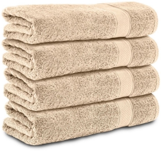 Komfortec Badetücher 100% Baumwolle, 470 g/m², Frottee (4-St), Handtücher 70x140 cm Set, Weich