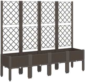 vidaXL Pflanzkübel mit Rankgitter Braun 160x40x142 cm PP 367935
