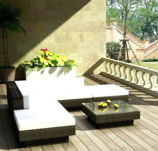 Luxus Premium Rattan Lounge Set Polyrattan-Rattangarnitur Polyrattan-Gartenmöbel d