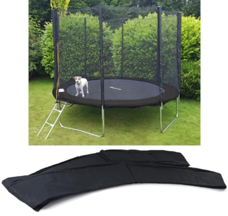 244cm Trampolin Sprungfedern Schutz Abdeckung Schwarz